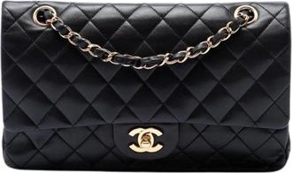 Chanel Pre-owned Double Flap Shoulder Bag - Dames - Vintage Schoudertas - Zwart - ONE Size - Leer - Vintage