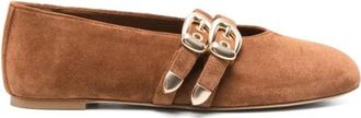 Stuart Weitzman Maven Mary Jane - Dames - Ballerinas - Bruin - 35 1/2 EU - Su&egrave;de - Schoenen