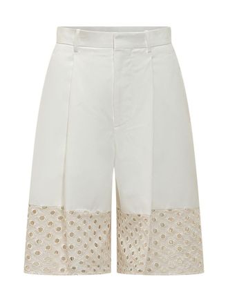 Marni White Embroidered Shorts