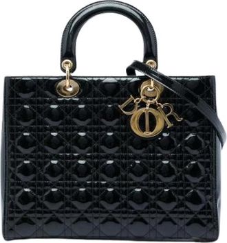 Dior Pre-owned Lady Dior Handtas - Dames - Vintage Handtas - Zwart - ONE Size - Leer - Vintage