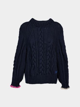 La Fetiche Marianne Hand-Knitted Wool Sweater Size: S