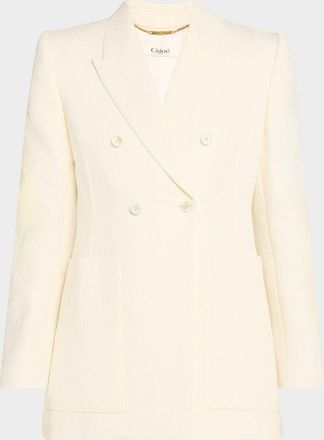 Chloé Paisley Jacquard Double-Breasted Jacket