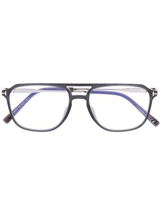 Tom Ford Eyewear Bril met piloten montuur - Grijs