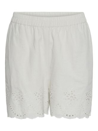 Pieces Female Shorts PCALMINA Embroidery, Birch, XL
