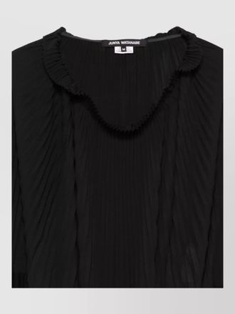 Junya Watanabe pleated ruffled sleeveless draped blouse