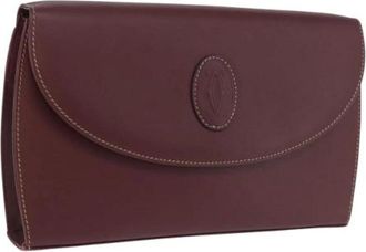 Cartier Pre-owned Vintage Clutch Bag - Dames - Vintage Clutch - Rood - ONE Size - Leer - Vintage