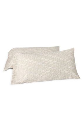 Coyuchi Print Organic Cotton Percale Pillowcases in Shell Robles at Nordstrom, Size Standard