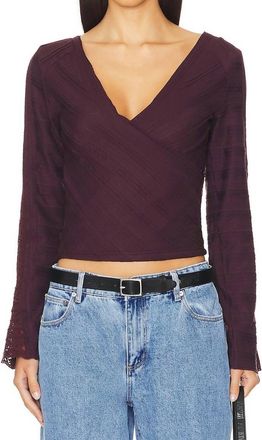 Free People Rocky Long Sleeve Top In Wine Tasting
