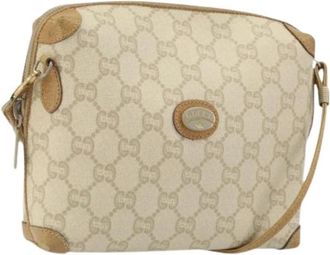 Gucci Pre-owned Vintage Schoudertas - Dames - Vintage Schoudertas - Beige - ONE Size - Leer - Vintage
