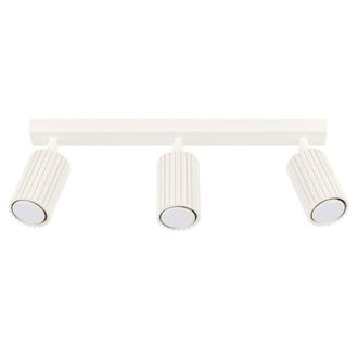 Wonderlamp L&aacute;mpara de techo con 3 focos en relieve beige orientables