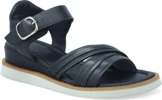 Miz Mooz Emelina Ankle Strap Platform Wedge Sandal in Black at Nordstrom, Size 10.5-11Us