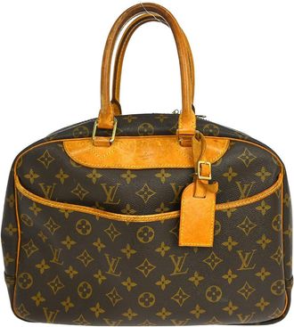 Louis Vuitton Deauville Handbag Monogram Canvas Brown Canvas Handbag (Pre-Owned)
