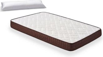 HOGAR 24 Hogar24 - Tm63- Colch&oacute;n 90 X 180 Cm + Almohada Tacto Pluma, N&uacute;cleo Alta Densidad Transpirable Con Tejido 3d Y Aloe Vera