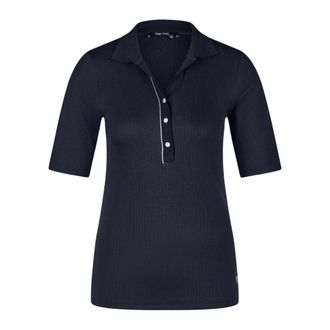 Marc Aurel Tops, Dames, Blauw, M, Katoen, Polo Shirt met Glitterdetail