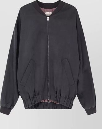 Alysi lyocell and linen bomber jacket