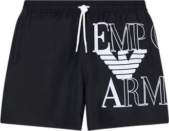 Emporio Armani Beachwear - Heren - Strandmode - Blauw - S - Polyester - Badmode