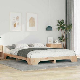 vidaXL Struttura letto a terra con archiviazione Marrone legno - Vidaxl