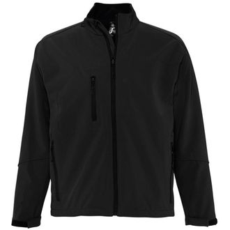 SOLS Mens Relax Soft Shell Jacket (Breathable, Windproof And Water Resistant) (Black) - Size X-Large