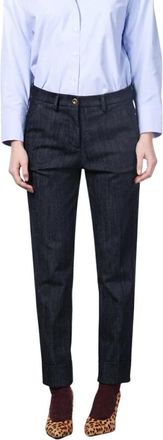 Mason's New York Carrot Chino Broek - Dames - Slim Fit Broeken - Blauw - 2XS - Katoen - Broeken