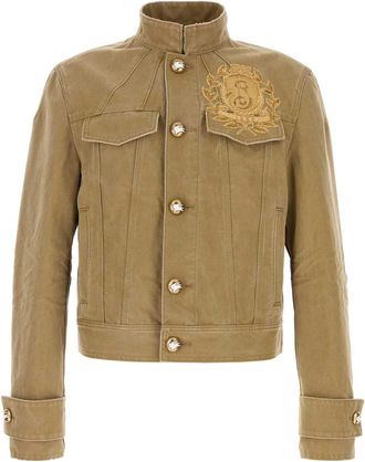 Burberry Mens Khaki Denim Jacket - Tan Cotton - Size EU 50 (Mens)