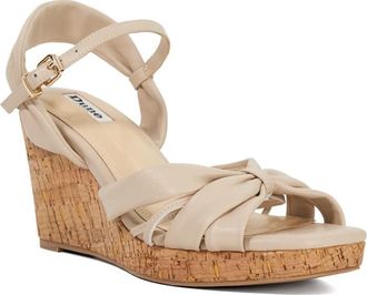 Dune London Ladies KANDER Cork Wedge Heel Sandals Size UK 5 Wedge Heel Wedges