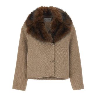 Kaos Chaqueta corta de espiga - Jackets - Mujer - Beige - XS