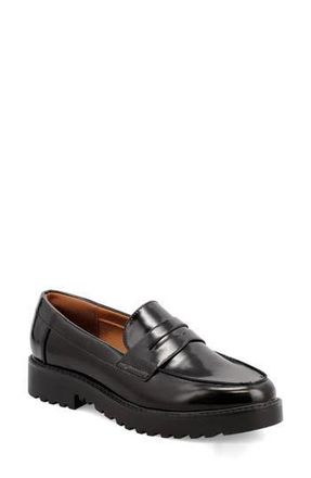 Mia Amore Hali Lug Sole Penny Loafer in Black at Nordstrom Rack, Size 8.5