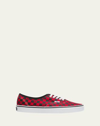 Valentino Garavani x Vans Mens Tess St VLogo Check Canvas Low-Top Sneakers