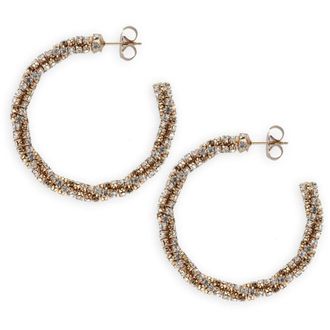 Lott. Gioielli Lott. Gioielli, Accessoires, Dames, Geel, ONE Size, Twisted Tennis Creole Oorbellen