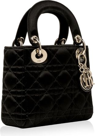 Dior Mini Black Satin Lady Dior Bag