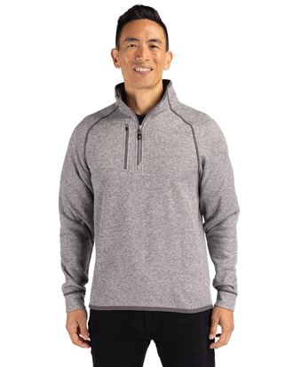 Cutter & Buck Mainsail Sweater-Knit Mens Half Zip Pullover Jacket