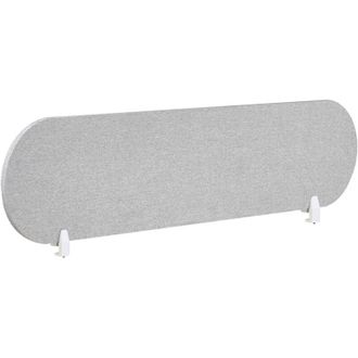 Beliani Pannello Divisorio Fonoassorbente per scrivania in PET grigio chiaro 160 x 40 cm Sparky