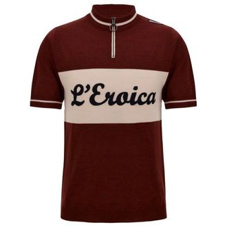 Santini Eroica Vino Wool Jersey Velotrikot f&uuml;r Herren | rot