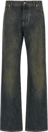Fendi Lange Jeans - Heren - Jeans - Blauw - Maat: W32 Katoen