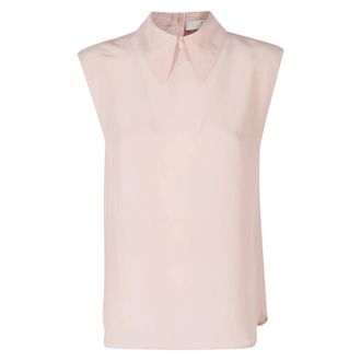 Tela Top senza maniche a collo alto - - Blouses & Shirts - Donna - Rosa - XS