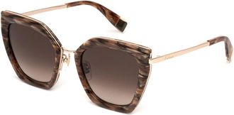 Furla SFU821 07HL Womens Sunglasses Brown Size 52