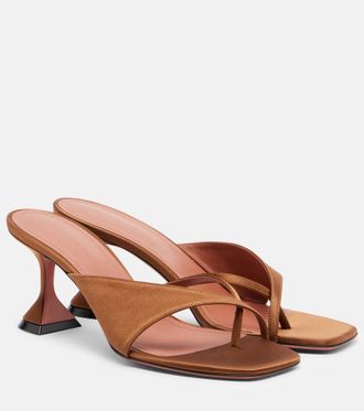Amina Muaddi Shiona satin sandals