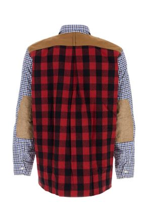 Junya Watanabe Mens Embroidered Cotton Shirt Whblnv X Rd Exterior: Camicie