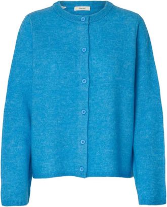 Selected Dames, Truien, Blauw, Maat: XL Wol