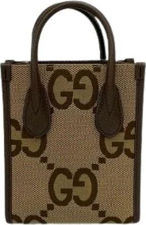 Gucci Pre-owned Jumbo GG Canvas 2way Bag - Pre-owned - Mujer - Marr&oacute;n - ONE SIZE