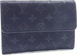 Louis Vuitton Monogram Satin Black Noir Monogram Satin Coin Purse/Coin Case (Pre-Owned)