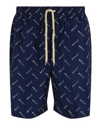 Bally Logo Pattern Swim Trunks