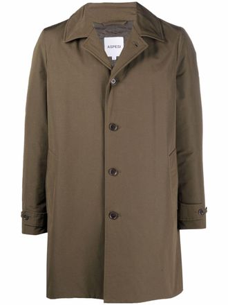 Aspesi single-breasted tailored coat - Green