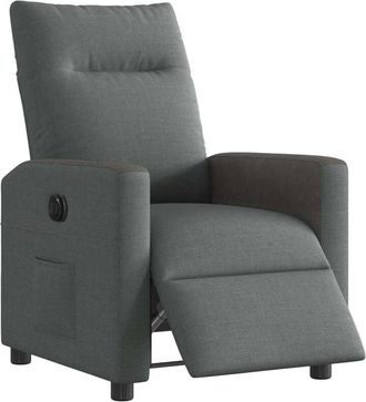 vidaXL Vidaxl - Sillón reclinable eléctrico de tela gris oscuro