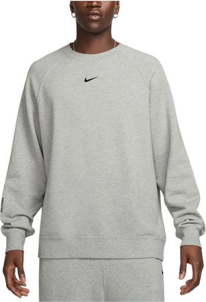Nike Fleece CS Crew - Heren - Sportshirts - Grijs - S - Katoen - Fitness