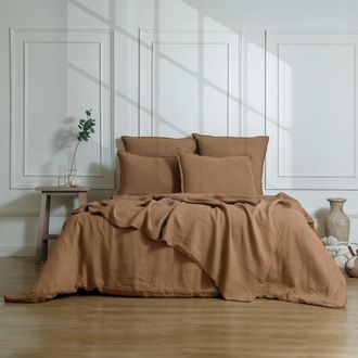 Febronie Juego de cama (50x70) lino lavado avellana 260x240