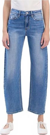 Flying Monkey Atlas High Rise Barrel Jean In Blue
