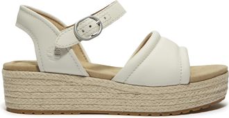 Timberland Womens Santorini Sun Backstrap Sandal - Off-White Leather - Size UK 6.5