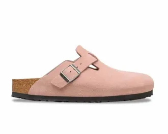 Birkenstock Womens Boston Clog In Pink Clay