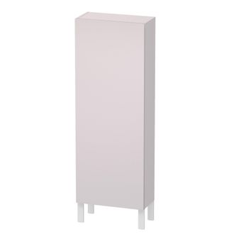 Duravit Armario Semi Alto Duravit L-cube, Anchura 500mm, Profundidad 243mm, 1 Puerta, Bisagra A La Derecha, Color: Blanco Lila Seda Laca Mate - Lc1169r8787